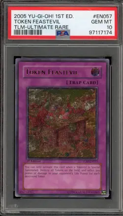 Yu-Gi-Oh! Token Feastevil 1st Edition Ultimate Rare TLM-EN057 PSA 10 Gem Mint - Image 1