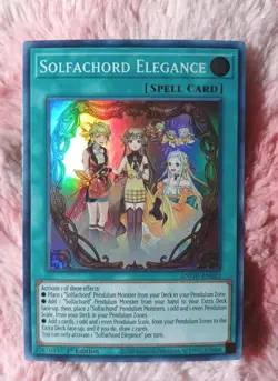 Yu-Gi-Oh! Solfachord Elegance ANGU-EN022 1st Edition Super Rare - Image 1