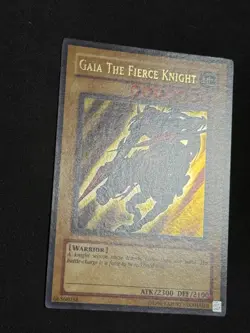 Yugioh Gaia the Fierce Knight LOB-006 Ultra Rare Original 02-03 Unlimited NM - Image 2