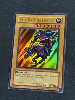 Yugioh Gaia the Fierce Knight LOB-006 Ultra Rare Original 02-03 Unlimited NM - Image 3