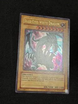 Yugioh Blue-Eyes White Dragon LOB-001 Ultra Rare Original 02-03 Unlimited NM+ - Image 2