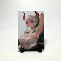 One Piece Yamato Sexy Hot Anime Waifu Girl Lewd Goddess Glitter Paper Art Card - Image 2