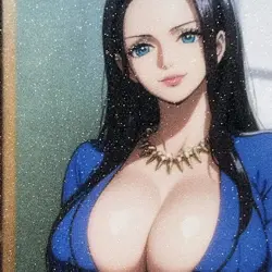 One Piece Nico Robin Sexy Anime Waifu Girl Doujin Lewd Goddess Glitter Art Card - Image 3