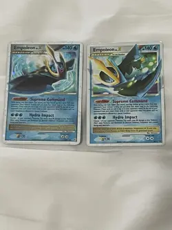 2007 Pokemon Empoleon LV.X Reverse Holo Rare Lot x2 Diamond And Pearls TCG Card - Image 1