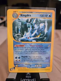 Pokemon TCG Kingdra 19/147 Aquapolis Rare Vintage E-Reader Card LP Vintage Class - Image 1