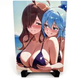 KonoSuba Aqua Wiz Sexy Hot Bikini Anime Waifu Girl Lewd Goddess Story Art Card - Image 1
