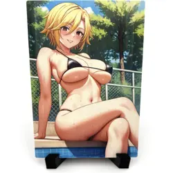 Sexy Hot Bikini Anime Waifu Girl Doujin Lewd Goddess Story Holographic Art Card - Image 1