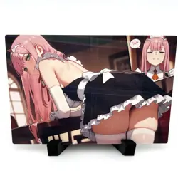Darling in the Franxx Zero Two Sexy Anime Waifu Girl Lewd Goddess Story Art Card - Image 1