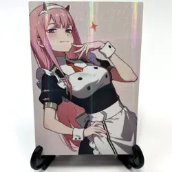 Darling in the Franxx Zero Two Sexy Anime Waifu Maid Girl Goddess Story Art Card - Image 2