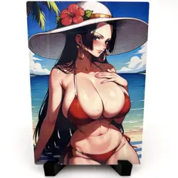 One Piece Boa Hancock Sexy Bikini Anime Waifu Girl Lewd Goddess Story Art Card - Image 1