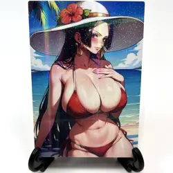 One Piece Boa Hancock Sexy Bikini Anime Waifu Girl Lewd Goddess Story Art Card - Image 2