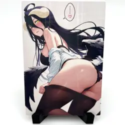 Overlord Albedo Sexy Hot Anime Waifu Girl Doujin Lewd Goddess Story ACG Art Card - Image 1