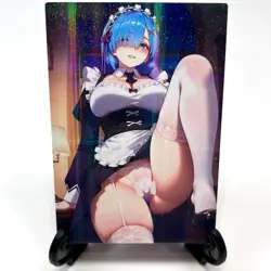 Re: Zero Rem Sexy Anime Waifu Maid Girl Lewd Doujin Goddess Story Holo Art Card - Image 2