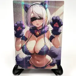 NieR: Automata 2B Sexy Hot Anime Waifu Cat Girl Lewd Goddess Story ACG Art Card - Image 1