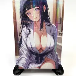 Naruto Hinata Hyuga Sexy Hot Anime Waifu Girl Doujin Lewd Goddess Story Art Card - Image 2