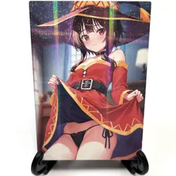 KonoSuba Megumin Sexy Hot Anime Waifu Girl Doujin Lewd Goddess Story Art Card - Image 2