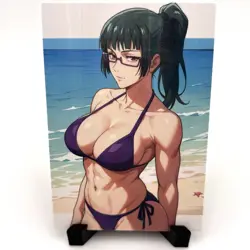 Jujutsu Kaisen Maki Zenin Sexy Bikini Anime Waifu Girl Goddess Story Art Card - Image 1