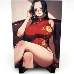 One Piece Boa Hancock Sexy Anime Waifu Girl Doujin Lewd Goddess Story Art Card - Image 1