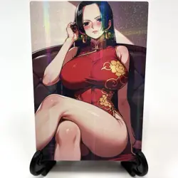 One Piece Boa Hancock Sexy Anime Waifu Girl Doujin Lewd Goddess Story Art Card - Image 2