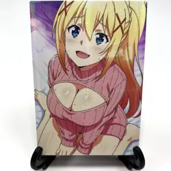 KonoSuba Darkness Sexy Anime Waifu Girl Doujin Lewd Goddess Story Holo Art Card - Image 2