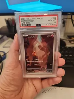 PSA 10 Charmander AR 151 168/165 Art Rare SV2a 2023 Japanese Pokemon Card GEM - Image 1