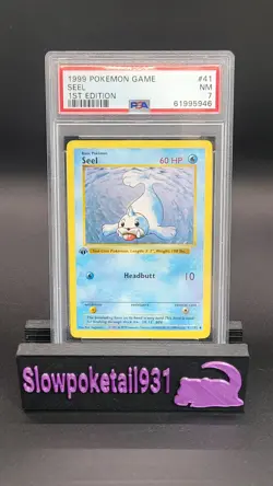 Pokemon Card Seel 41/102 1st Edition Shadowless, Base Set, PSA 7 - Image 1