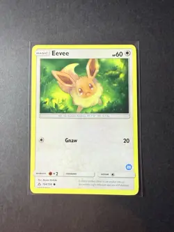 Pokemon TCG Sun & Moon Ultra Prism Eevee Card 104/156 Common MP - Image 1