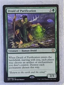 MTG Druid of Purification #39 Adventures in the Forgotten Realms Card Rare NM - Image 5