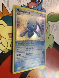 Pokemon Card - Manaphy Majestic Dawn 8/100 Holo Rare LP Swirl - Image 2