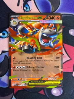 Mega Camerupt EX 022/132 Mega Evolution Holo Rare Pokemon Card NM - Image 1