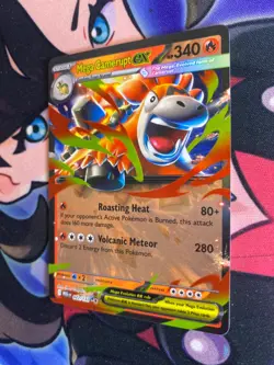 Mega Camerupt EX 022/132 Mega Evolution Holo Rare Pokemon Card NM - Image 3