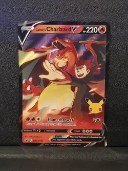 2021 Pokemon TCG Lance's Charizard v SWSH133 Jumbo Holo Promo Card - Image 1