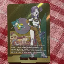 Bandai Dragon Ball Super Bulma Foil Energy Marker Card E-73 English - Image 1