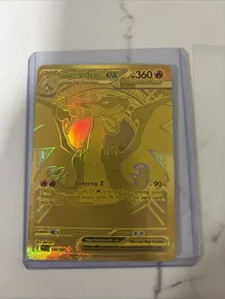 Pokemon Gold Hyper Rare Mega Charizard X EX Card 130/094 Phantasmal Flames Set - Image 1