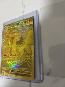Pokemon Gold Hyper Rare Mega Charizard X EX Card 130/094 Phantasmal Flames Set - Image 2