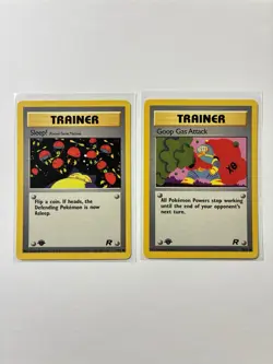 Pokemon First Edition Team Rocket Sleep! And Goop Gas Attack Near Mint Cards - Image 1