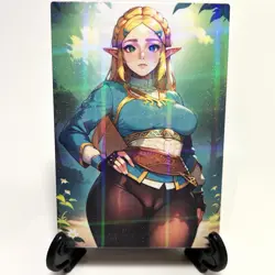 Princess Zelda Sexy Hot Anime Waifu Girl Doujin Lewd Goddess Story ACG Art Card - Image 1