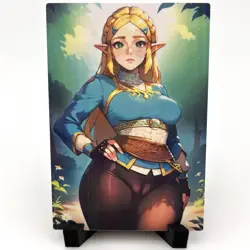 Princess Zelda Sexy Hot Anime Waifu Girl Doujin Lewd Goddess Story ACG Art Card - Image 3