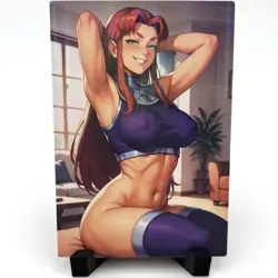 Teen Titans Starfire Sexy Anime Waifu Girl Lewd Goddess Story ACG Holo Art Card - Image 3