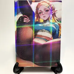 Princess Zelda Sexy Anime Waifu Girl Lewd Goddess Story ACG Holographic Art Card - Image 1