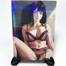 Naruto Hinata Hyuga Sexy Lingerie Anime Waifu Girl Lewd Goddess Story Art Card - Image 1