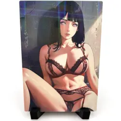 Naruto Hinata Hyuga Sexy Lingerie Anime Waifu Girl Lewd Goddess Story Art Card - Image 3