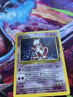 Pokemon TCG Card Mewtwo 10/102 Base Set Unlimited Holo Rare HP - Image 2