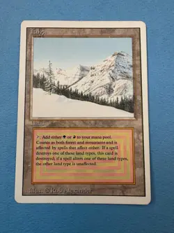 MTG Revised Edition, Taiga! 1994 Vintage Magic! Possible ink dots. - Image 1