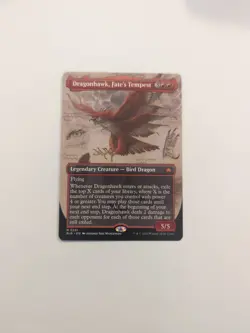 Dragonhawk, Fate's Tempest (Borderless) Bloomburrow Regular NM MTG - Image 1