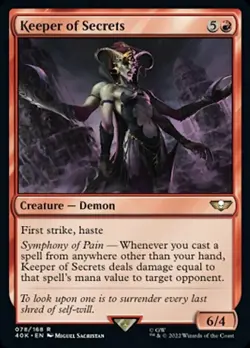 1x Keeper of Secrets NM-Mint, English Universes Beyond: Warhammer 40,000 MTG Mag - Image 1