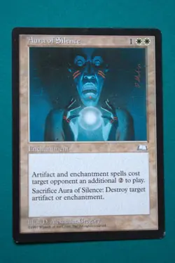 Aura of Silence - MTG- Weatherlight - Lightly Played - Magic The Gathering(2) - Image 1