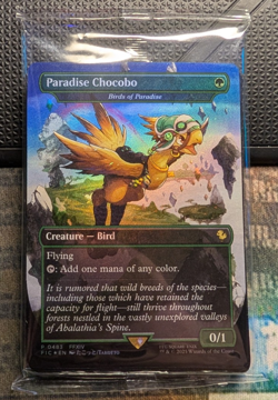 PARADISE CHOCOBO Foil (Birds Of Paradise) w/ Foil Lands Final Fantasy MTG Magic - Image 1