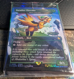 PARADISE CHOCOBO Foil (Birds Of Paradise) w/ Foil Lands Final Fantasy MTG Magic - Image 2