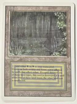 Magic the Gathering Dual Land - Bayou (Revised) Card #2 - Image 1